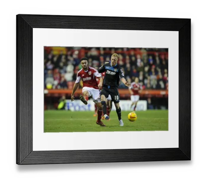 Framed Print : Clash of the Titans: Intense Moment between Derrick Williams and Jordan Burrow in Bristol City vs Stevenage Football Match Framed Print : Clash of the Titans: Intense Moment between Derrick Williams and Jordan Burrow in Bristol City vs Stevenage Football Match