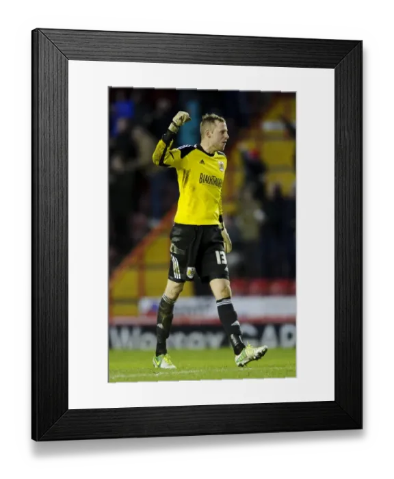 Framed Print : Bristol City's Elliott Parish and Jay Emmanuel-Thomas Celebrate Third Goal vs. Stevenage, Sky Bet League One, 2013 Framed Print : Bristol City's Elliott Parish and Jay Emmanuel-Thomas Celebrate Third Goal vs. Stevenage, Sky Bet League One, 2013