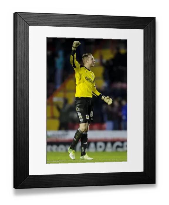 Framed Print : Jay Emmanuel-Thomas Scores His Third: Thrilling Celebration as Bristol City Takes the Lead Framed Print : Jay Emmanuel-Thomas Scores His Third: Thrilling Celebration as Bristol City Takes the Lead