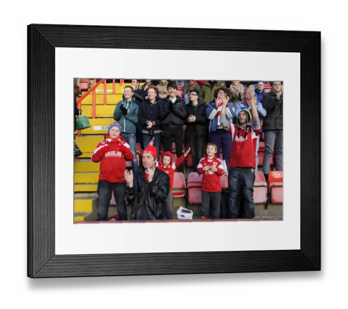 Framed Print : Fans Filling the Stands: Bristol City vs Stevenage, Ashton Gate, 2013