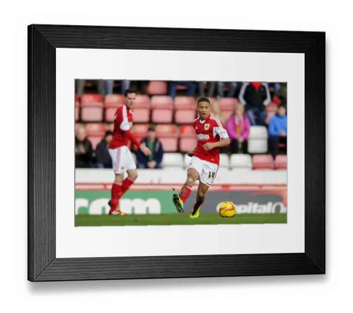 Framed Print : Bobby Reid in Action: Bristol City vs. Stevenage, Sky Bet League One (December 2013)