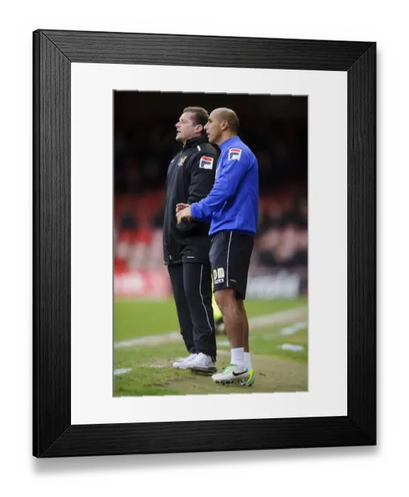 Framed Print : Graham Westley Watches On: Bristol City vs. Stevenage, Sky Bet League One, Ashton Gate Framed Print : Graham Westley Watches On: Bristol City vs. Stevenage, Sky Bet League One, Ashton Gate