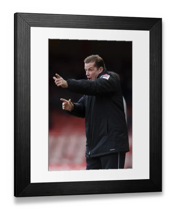 Framed Print : Graham Westley Witnesses Intense Rivalry: Bristol City vs. Stevenage in Sky Bet League One Framed Print : Graham Westley Witnesses Intense Rivalry: Bristol City vs. Stevenage in Sky Bet League One
