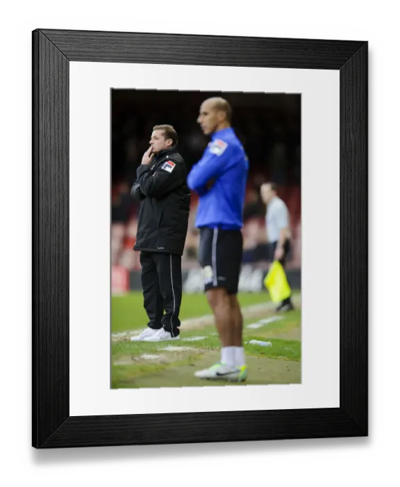 Framed Print : Graham Westley Witnesses Rivalry: Intense Bristol City vs. Stevenage Clash in Sky Bet League One Framed Print : Graham Westley Witnesses Rivalry: Intense Bristol City vs. Stevenage Clash in Sky Bet League One