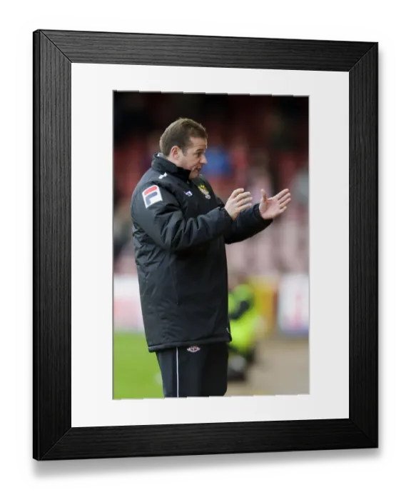 Framed Print : Graham Westley Gestures during Bristol City vs Stevenage Match, Sky Bet League One, 2013 Framed Print : Graham Westley Gestures during Bristol City vs Stevenage Match, Sky Bet League One, 2013