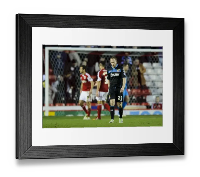 Framed Print : Jay Emmanuel-Thomas Scores: Dejected David Gray Looks On in Sky Bet League One Clash