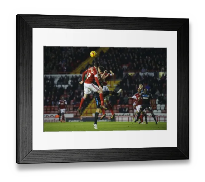 Framed Print : Bristol City vs Stevenage: Clash at Ashton Gate - Cunningham vs Burrow Framed Print : Bristol City vs Stevenage: Clash at Ashton Gate - Cunningham vs Burrow