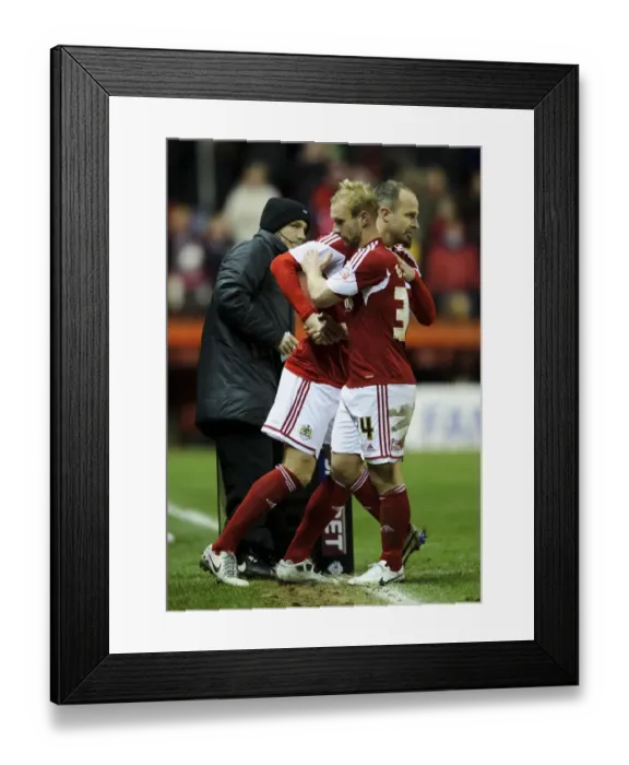 Framed Print : Intense Second-Half Showdown: Sky Bet League One Clash Between Bristol City and Stevenage at Ashton Gate Framed Print : Intense Second-Half Showdown: Sky Bet League One Clash Between Bristol City and Stevenage at Ashton Gate