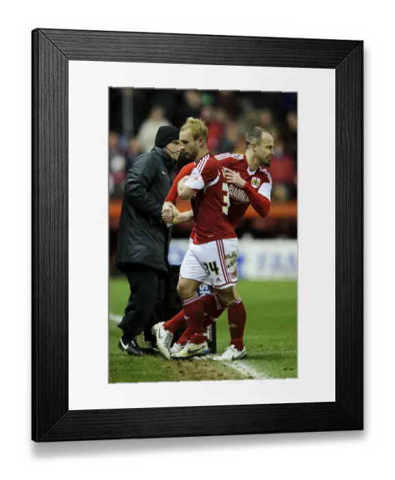 Framed Print : Bristol City's Louis Carey Makes Record-Breaking 646th Appearance Against Stevenage (December 2013)