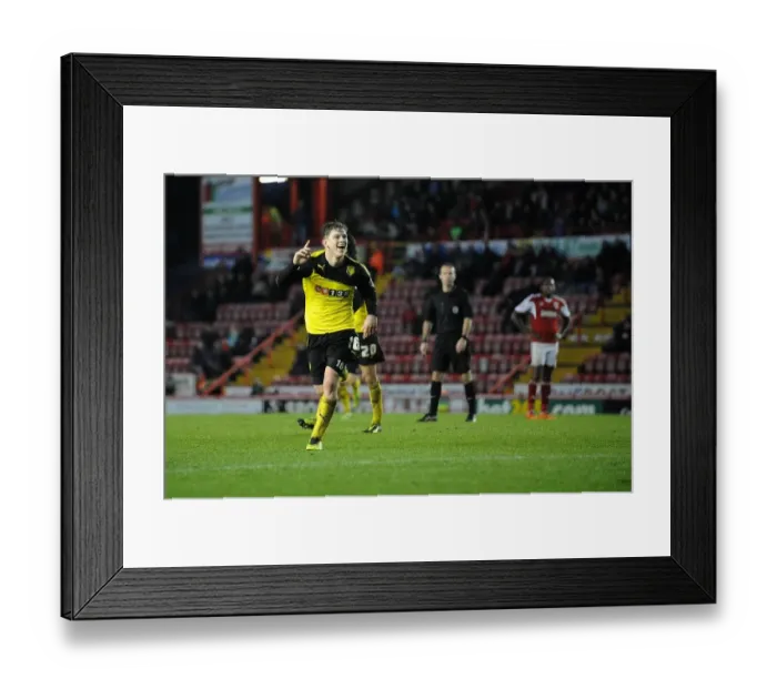 Framed Print : Sean Murray's Goal Celebration: Bristol City vs. Watford in FA Cup Third Round Framed Print : Sean Murray's Goal Celebration: Bristol City vs. Watford in FA Cup Third Round