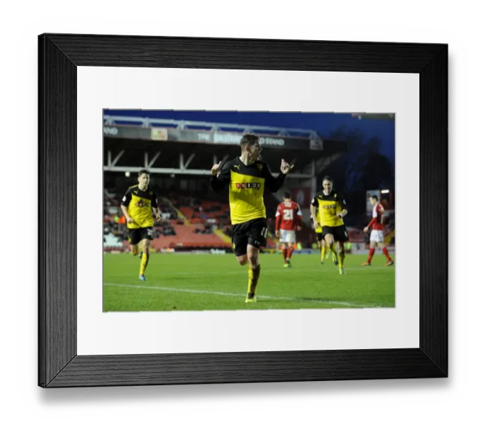 Framed Print : Sean Murray's Thrilling Goal Celebration: A Memorable Moment at Ashton Gate - Bristol City vs. Watford, FA Cup Third Round Framed Print : Sean Murray's Thrilling Goal Celebration: A Memorable Moment at Ashton Gate - Bristol City vs. Watford, FA Cup Third Round