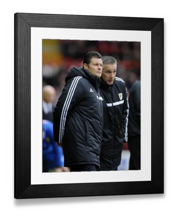 Framed Print : Bristol City FC: Steve Cotterill and John Pemberton Prepare for FA Cup Clash Against Watford Framed Print : Bristol City FC: Steve Cotterill and John Pemberton Prepare for FA Cup Clash Against Watford
