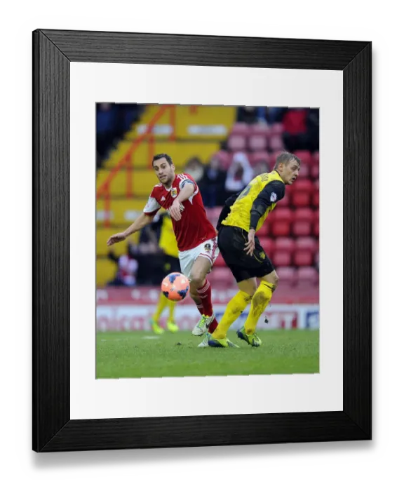 Framed Print : Battling for Supremacy: Sam Baldock vs. Joel Ekstrand in the FA Cup Third Round Clash between Bristol City and Watford Framed Print : Battling for Supremacy: Sam Baldock vs. Joel Ekstrand in the FA Cup Third Round Clash between Bristol City and Watford