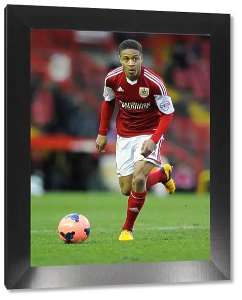 Bristol City vs Watford: Bobby Reid in Action at Ashton Gate during FA Cup Third Round