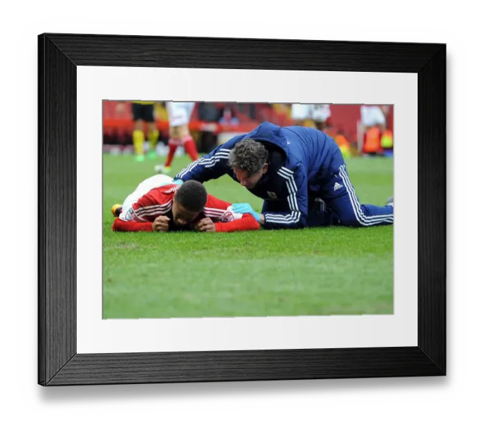 Framed Print : Bristol City's Bobby Reid Suffers Injury During FA Cup Match Against Watford Framed Print : Bristol City's Bobby Reid Suffers Injury During FA Cup Match Against Watford