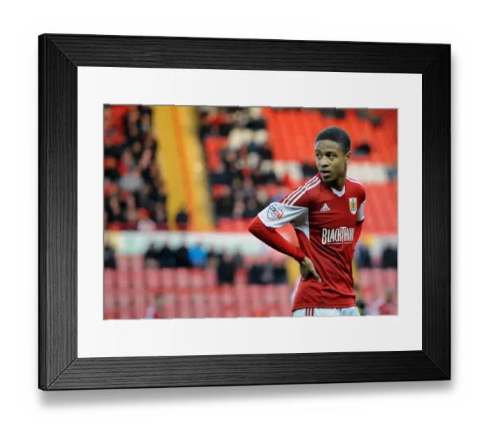 Framed Print : Bobby Reid in Action: FA Cup Third Round - Bristol City vs Watford