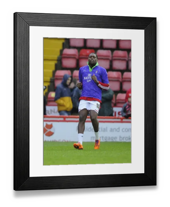 Framed Print : Bristol City's Jay Emmanuel-Thomas Warms Up Ahead of FA Cup Clash Against Watford Framed Print : Bristol City's Jay Emmanuel-Thomas Warms Up Ahead of FA Cup Clash Against Watford