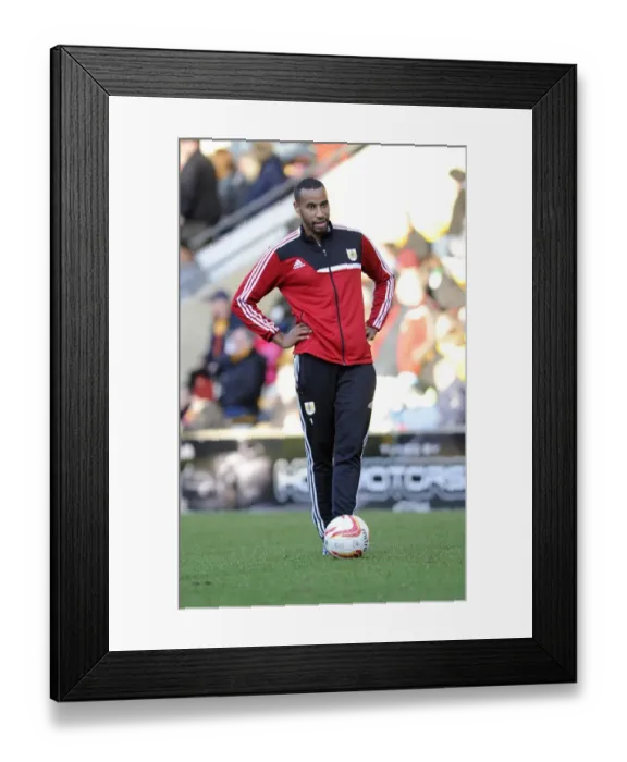 Framed Print : Tyrone Barnett's Debut: Bristol City vs. Bradford City, January 2014 - Dougie Allward / JMP Framed Print : Tyrone Barnett's Debut: Bristol City vs. Bradford City, January 2014 - Dougie Allward / JMP