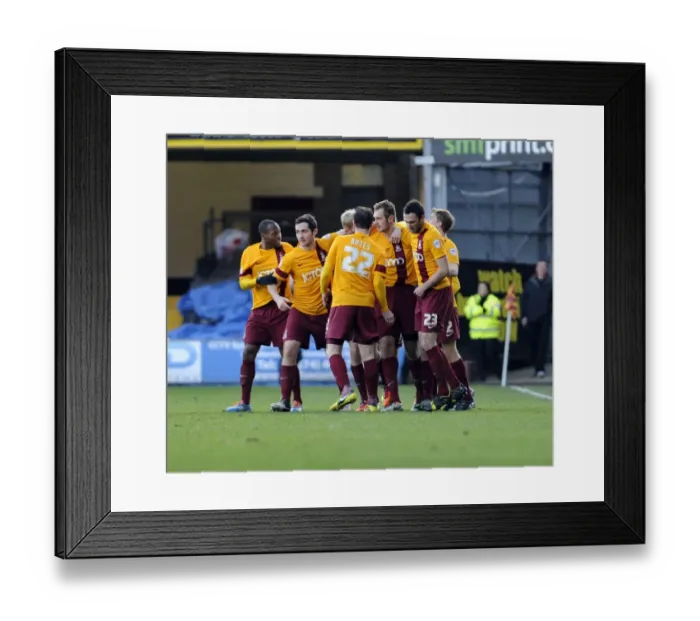 Framed Print : Bradford City's James Hanson Celebrates Goal Against Bristol City - Sky Bet League One, 2014 Framed Print : Bradford City's James Hanson Celebrates Goal Against Bristol City - Sky Bet League One, 2014