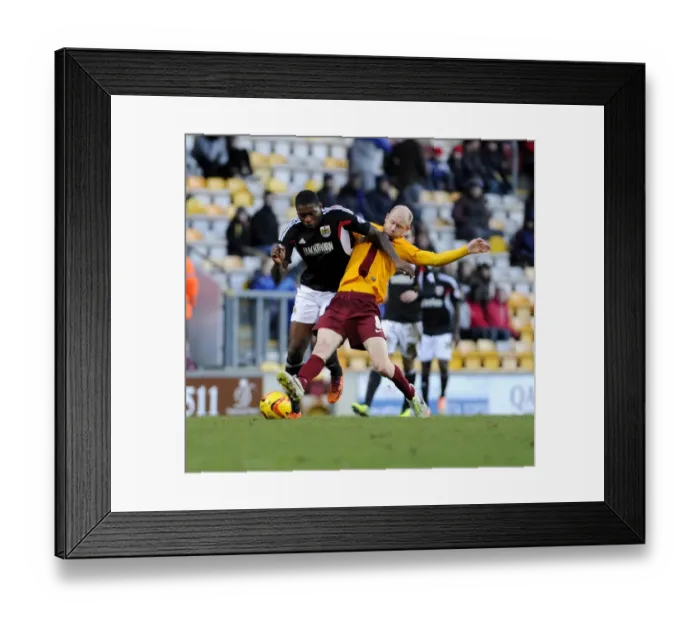 Framed Print : Bradford City vs. Bristol City: Intense Moment as Jason Kennedy Tackles Jay Emmanuel-Thomas Framed Print : Bradford City vs. Bristol City: Intense Moment as Jason Kennedy Tackles Jay Emmanuel-Thomas