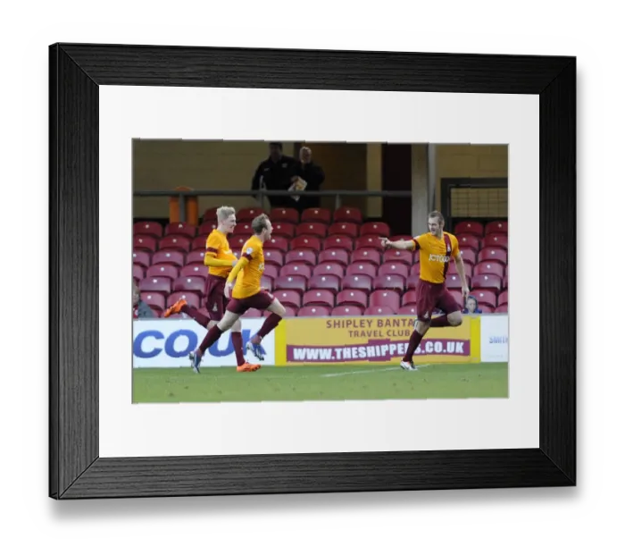 Framed Print : James Hanson's Euphoric Goal Celebration: Bradford City vs. Bristol City, Sky Bet League One, 2014 Framed Print : James Hanson's Euphoric Goal Celebration: Bradford City vs. Bristol City, Sky Bet League One, 2014