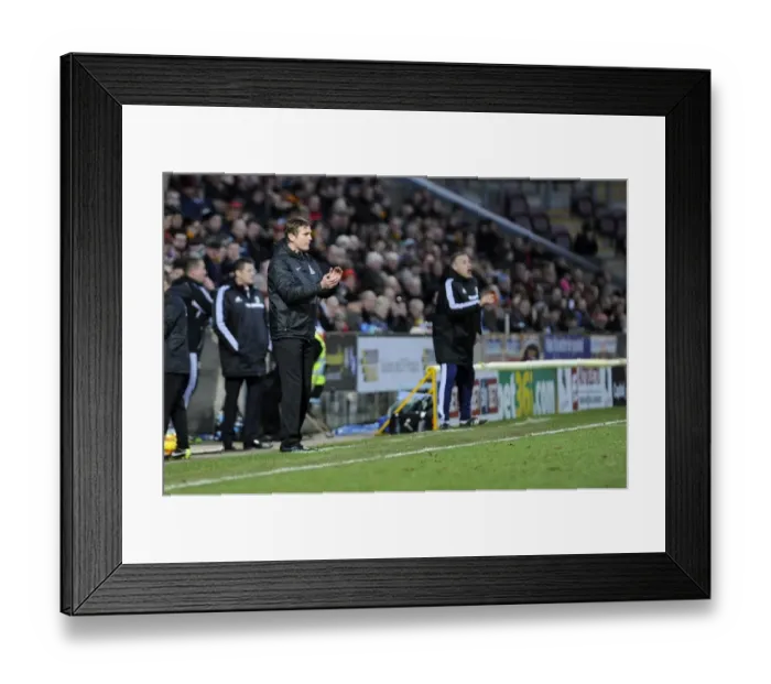 Framed Print : Phil Parkinson Leads Bradford City Against Bristol City, January 2014 Framed Print : Phil Parkinson Leads Bradford City Against Bristol City, January 2014
