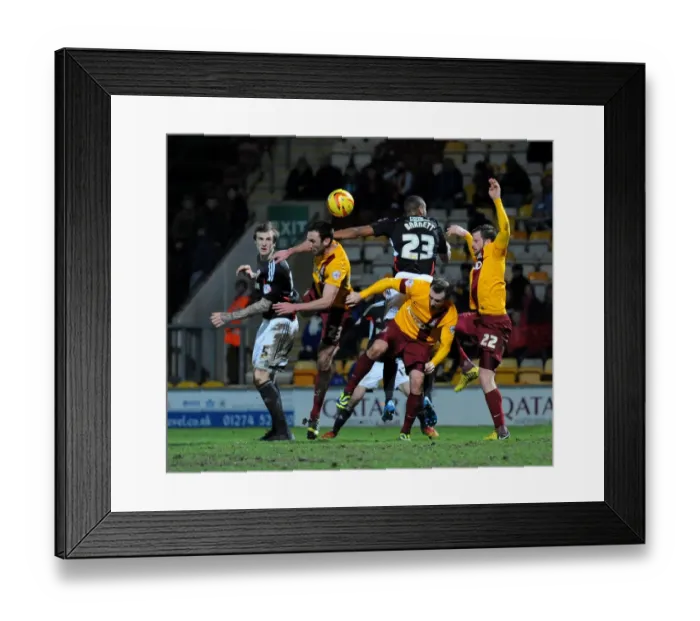 Framed Print : Aden Flint's Headed Goal: Bradford City vs. Bristol City, Sky Bet League One (11 / 01 / 2014) Framed Print : Aden Flint's Headed Goal: Bradford City vs. Bristol City, Sky Bet League One (11 / 01 / 2014)