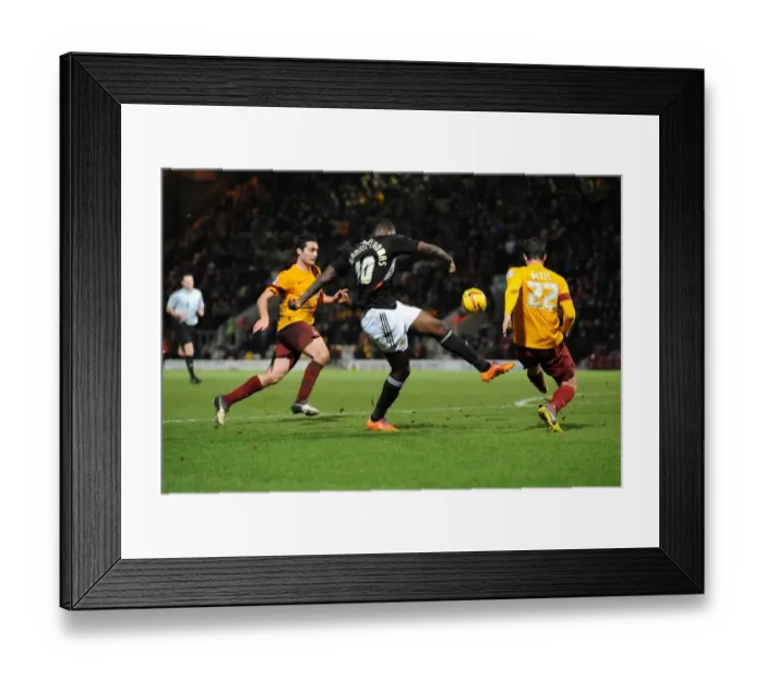 Framed Print : Jay Emmanuel-Thomas Aims for Glory: Bradford City vs. Bristol City, 2014