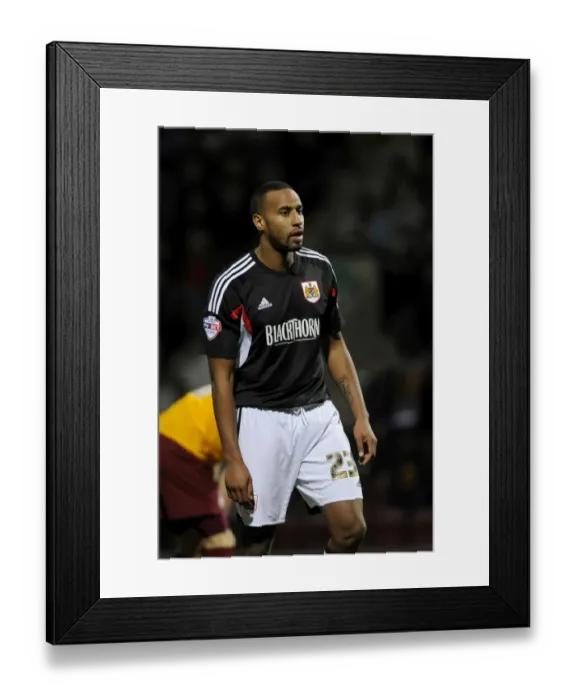 Framed Print : Bradford City vs. Bristol City: Tyrone Barnett's Debut - January 11, 2014