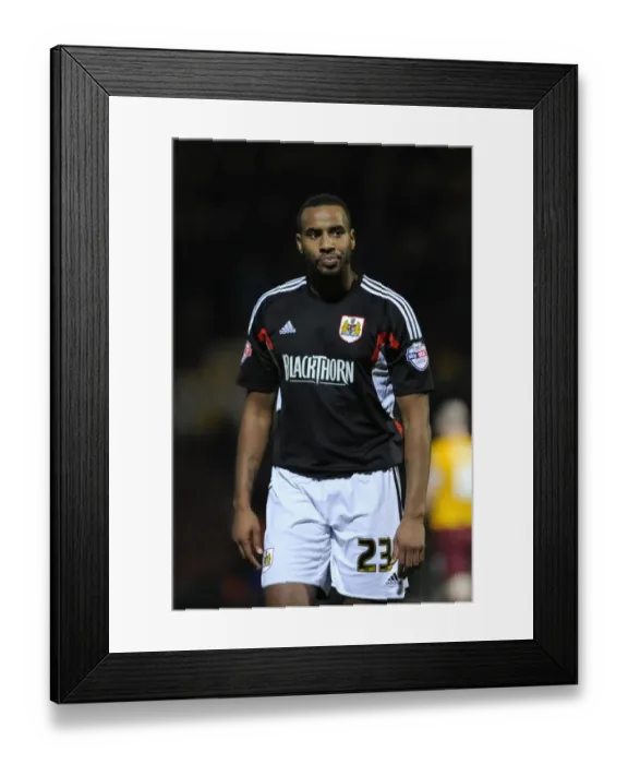 Framed Print : Tyrone Barnett Makes Bristol City Debut: Bradford City vs. Bristol City, January 2014