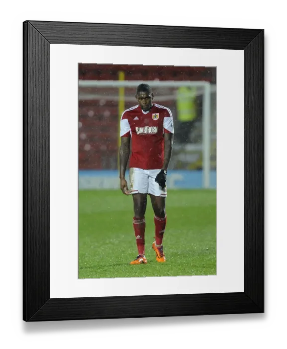 Framed Print : Jay Emmanuel-Thomas in Despair: Watford vs. Bristol City FA Cup Replay