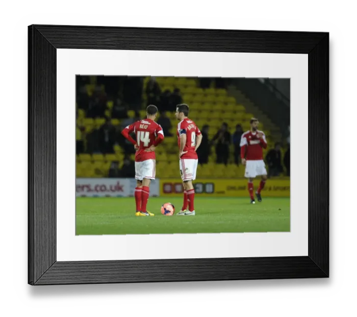 Framed Print : Bristol City's Bobby Reid and Sam Baldock Gear Up for FA Cup Replay Restart at Vicarage Road Framed Print : Bristol City's Bobby Reid and Sam Baldock Gear Up for FA Cup Replay Restart at Vicarage Road
