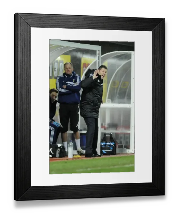 Framed Print : Steve Cotterill Leads Bristol City in FA Cup Replay at Vicarage Road Framed Print : Steve Cotterill Leads Bristol City in FA Cup Replay at Vicarage Road