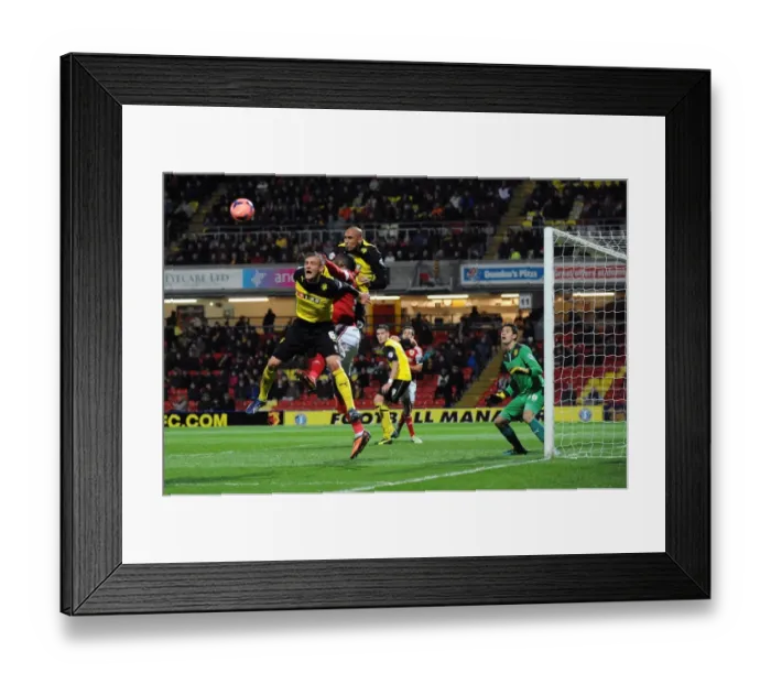 Framed Print : Bristol City's Karleigh Osborne Battles for the Header in FA Cup Third Round Replay against Watford Framed Print : Bristol City's Karleigh Osborne Battles for the Header in FA Cup Third Round Replay against Watford