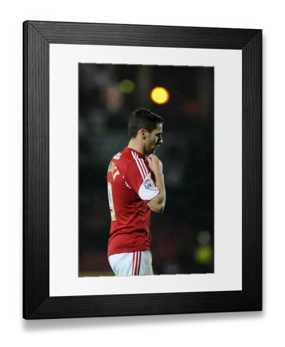 Framed Print : Dejected Sam Baldock of Bristol City After FA Cup Replay Loss at Vicarage Road Framed Print : Dejected Sam Baldock of Bristol City After FA Cup Replay Loss at Vicarage Road