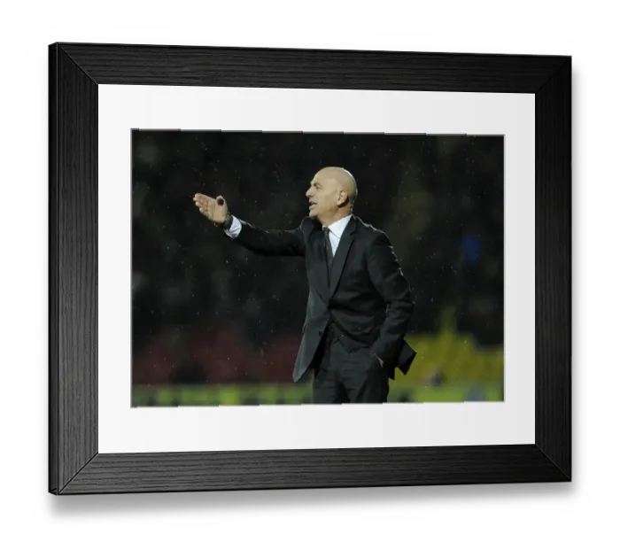 Framed Print : Giuseppe Sannino Leads Watford Against Bristol City in FA Cup Replay