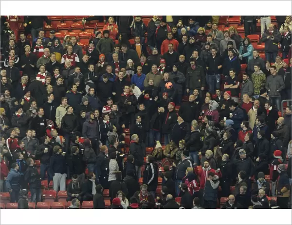 Bristol City Fans Keeping the Ball in the Stands during Watford Replay