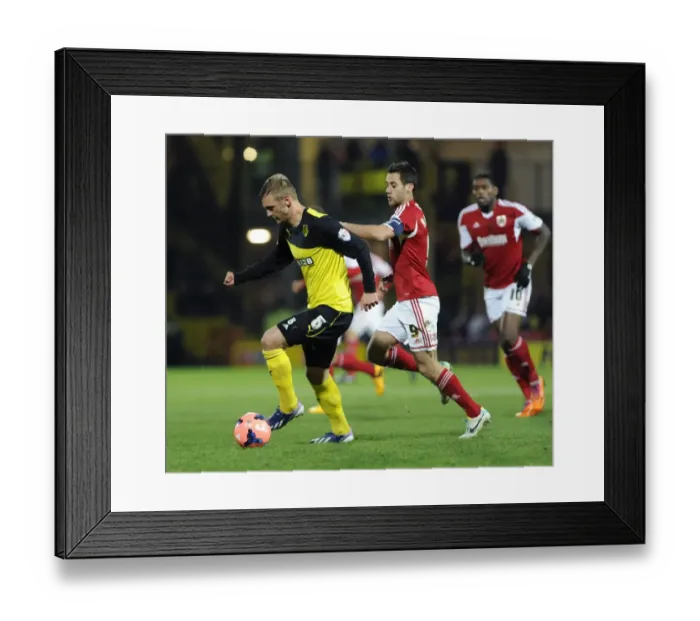 Framed Print : Chasing Glory: Baldock Pursues Ekstrand in FA Cup Replay Thriller - Watford vs. Bristol City Framed Print : Chasing Glory: Baldock Pursues Ekstrand in FA Cup Replay Thriller - Watford vs. Bristol City