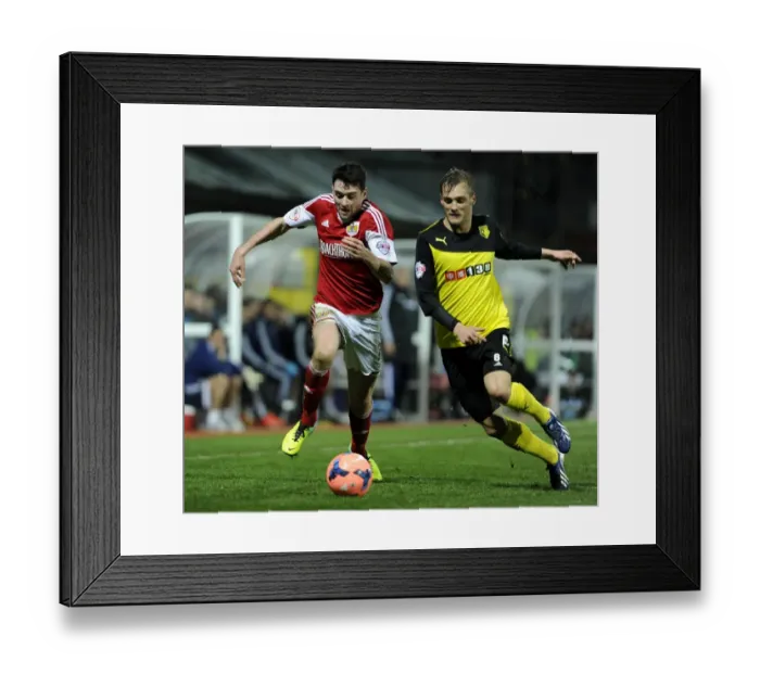 Framed Print : Battling for the Ball: Moloney vs Ekstrand in FA Cup Replay Thriller at Vicarage Road Framed Print : Battling for the Ball: Moloney vs Ekstrand in FA Cup Replay Thriller at Vicarage Road