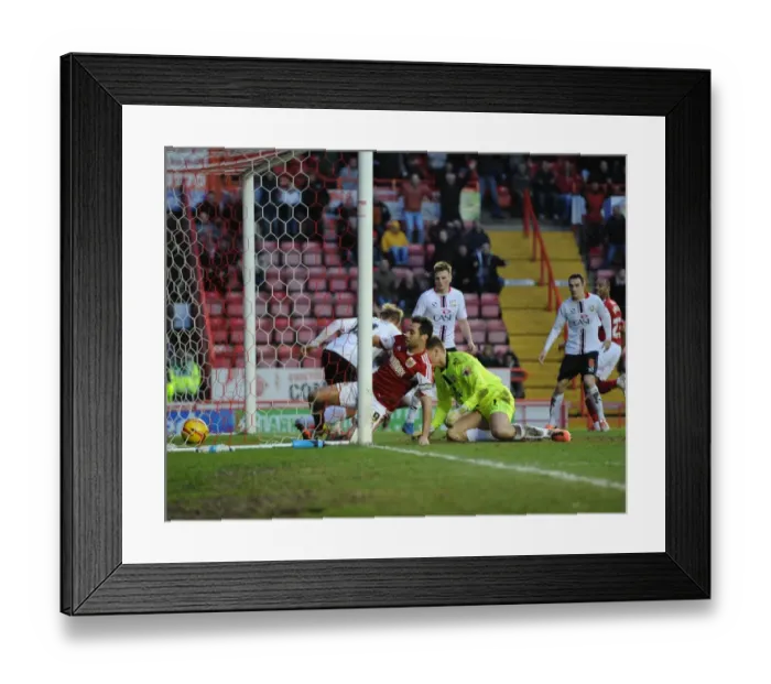 Framed Print : Bristol City's Sam Baldock Scores Dramatic Equalizer Against Former Team MK Dons in Sky Bet League One Clash