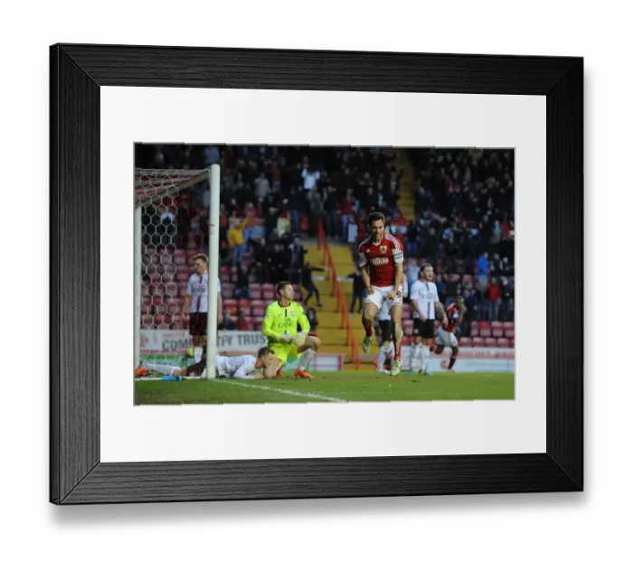 Framed Print : Sam Baldock Scores Dramatic Equalizer Against MK Dons in Sky Bet League One Clash
