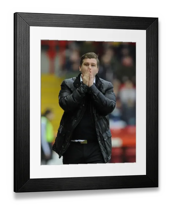 Framed Print : Karl Robinson Reacts in Disbelief as MK Dons Player Misses Easy Chance vs. Bristol City Framed Print : Karl Robinson Reacts in Disbelief as MK Dons Player Misses Easy Chance vs. Bristol City