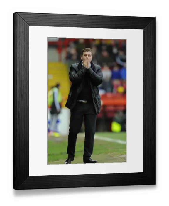 Framed Print : Karl Robinson's Disbelief: Easy Miss by MK Dons Player at Ashton Gate Framed Print : Karl Robinson's Disbelief: Easy Miss by MK Dons Player at Ashton Gate