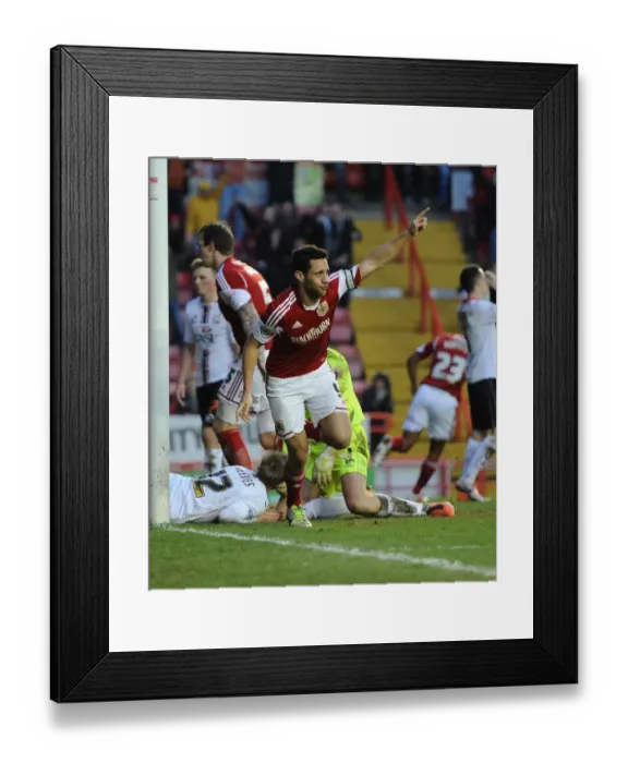Framed Print : Sam Baldock Scores Dramatic Equalizer Against MK Dons in Sky Bet League One Clash Framed Print : Sam Baldock Scores Dramatic Equalizer Against MK Dons in Sky Bet League One Clash