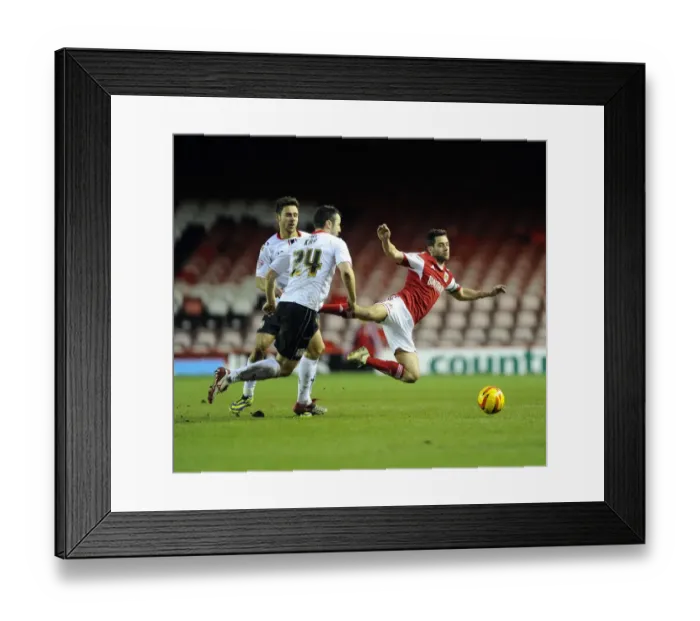 Framed Print : Bristol City vs MK Dons: Sibling Rivalry on the Soccer Field - Sam Baldock vs George Baldock (January 18, 2014)