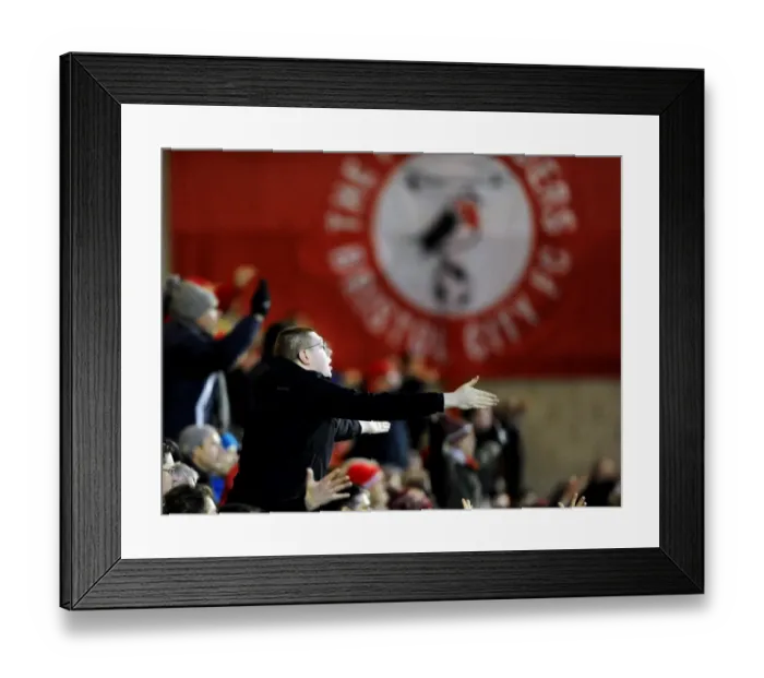 Framed Print : Bristol City Fan Appeals to MK Dons David Martin Amidst Ashton Gate Tension Framed Print : Bristol City Fan Appeals to MK Dons David Martin Amidst Ashton Gate Tension
