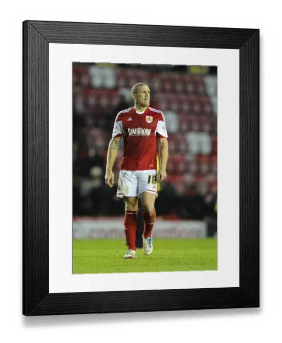 Framed Print : Bristol City's Adam El-Abd in Action during Bristol City vs MK Dons, Sky Bet League One