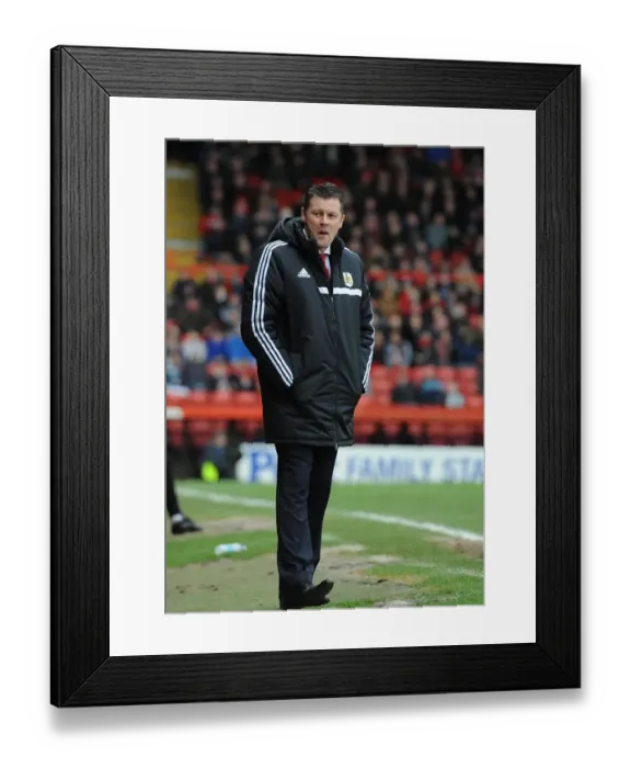 Framed Print : Steve Cotterill Leads Bristol City in Sky Bet League One Clash Against MK Dons