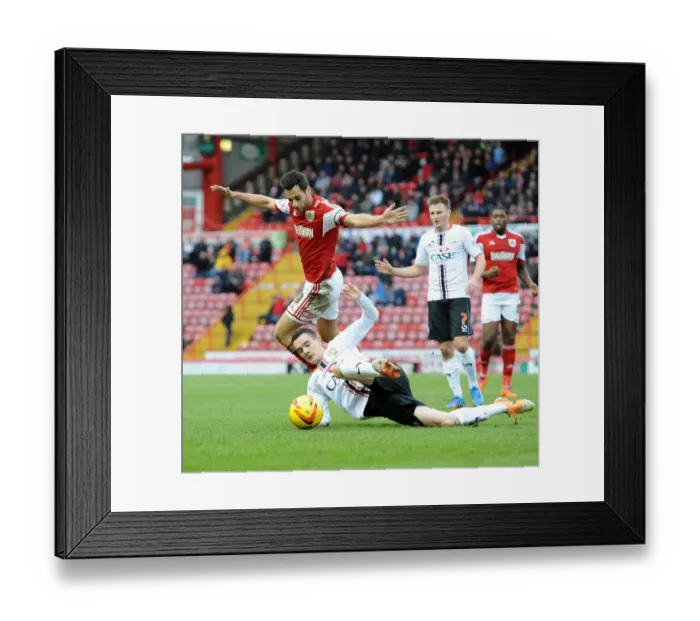 Framed Print : Battling for Supremacy: Sam Baldock vs. Shaun Williams in the Heat of Bristol City vs. MK Dons Rivalry Framed Print : Battling for Supremacy: Sam Baldock vs. Shaun Williams in the Heat of Bristol City vs. MK Dons Rivalry