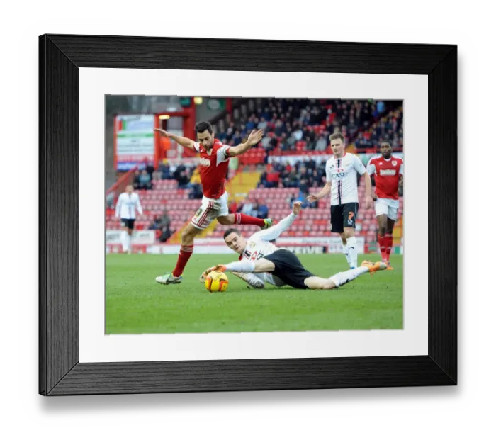 Framed Print : Battling Rivals: Sam Baldock vs. Shaun Williams - Intense Moment from Bristol City vs. MK Dons Football Match Framed Print : Battling Rivals: Sam Baldock vs. Shaun Williams - Intense Moment from Bristol City vs. MK Dons Football Match